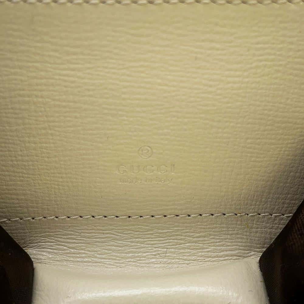 GUCCI Horsebit Coin purse White/Beige 622040 GG Supreme/Leather