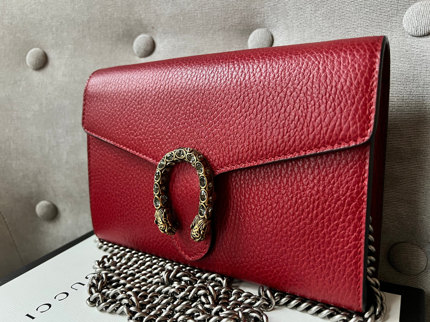Gucci Dionysus Red Mini Chain Bag (RRP £1340)