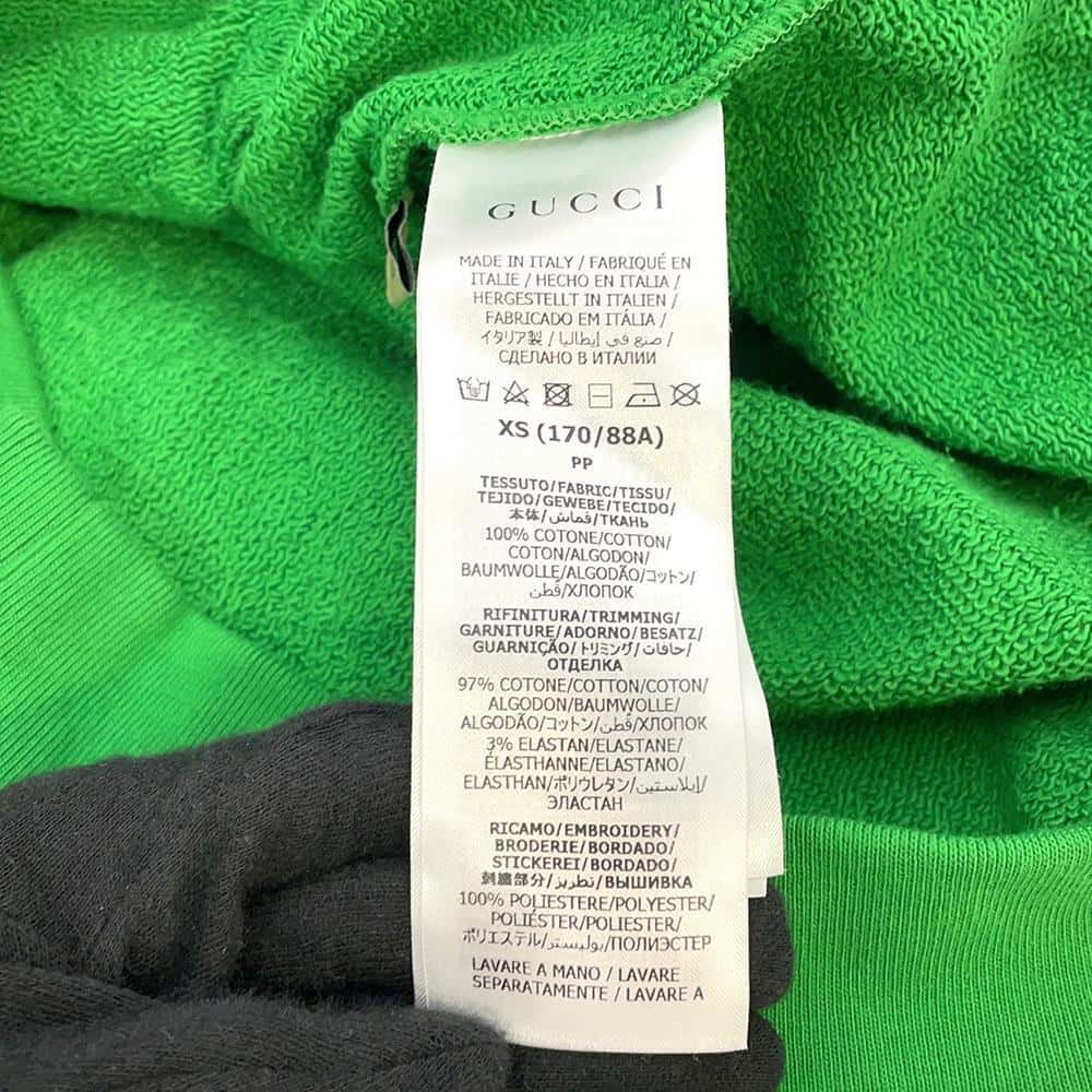 GUCCI polo shirt with patch Size XS Green 658081 Cotton100%