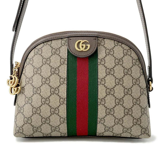 GUCCI Shoulder Bag GG Supreme Ophidia Web Beige/Brown 499621 GG SupremeCanvas Leather