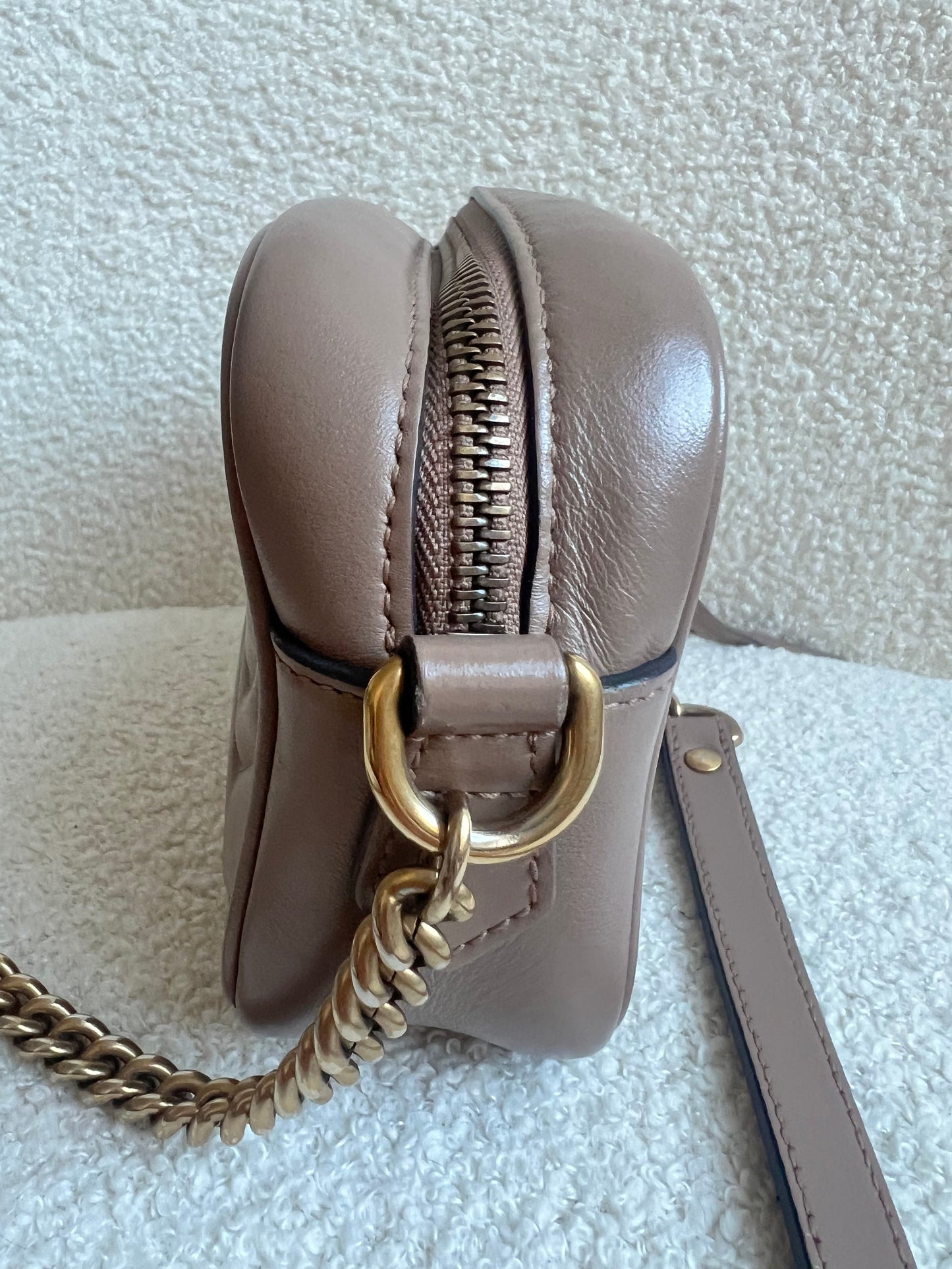 Gucci GG Dusty Pink Marmont Mini Shoulder Bag (RRP £1,360)
