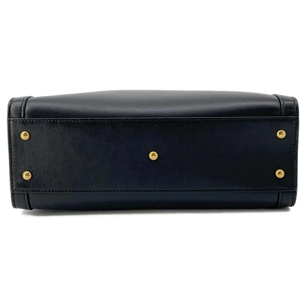 GUCCI Diana Bamboo 2awyHandbag Black 660195 Leather Size Small