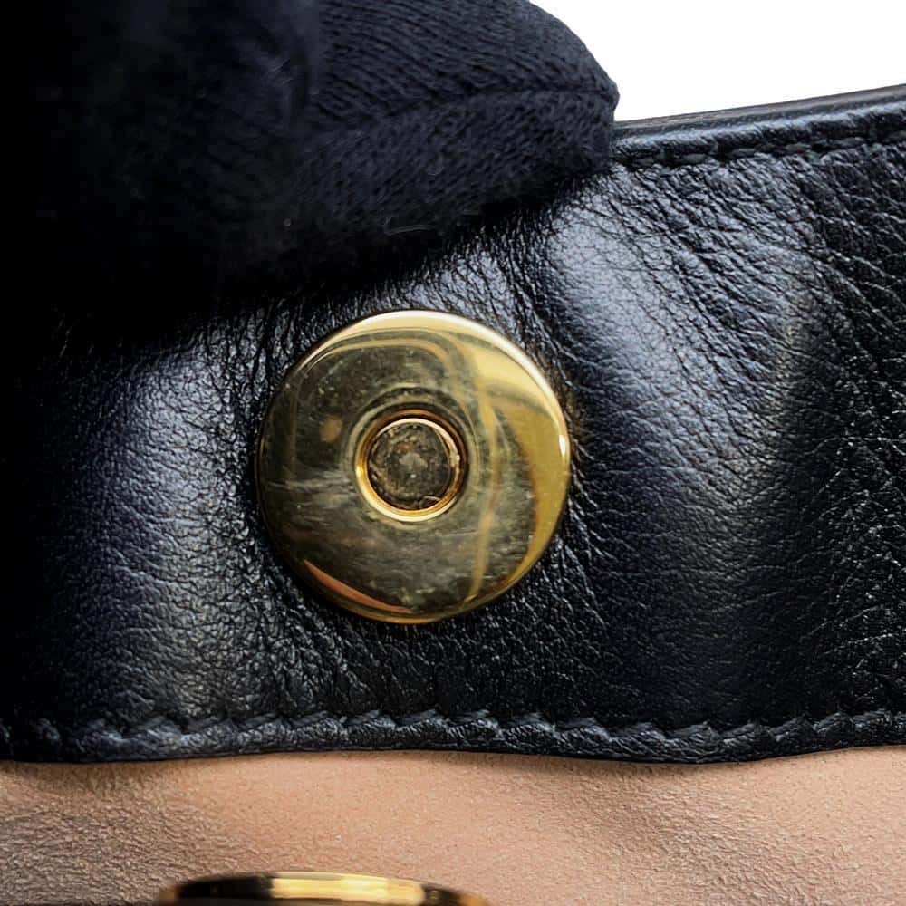 GUCCI Diana Bamboo 2awyHandbag Black 660195 Leather Size Small