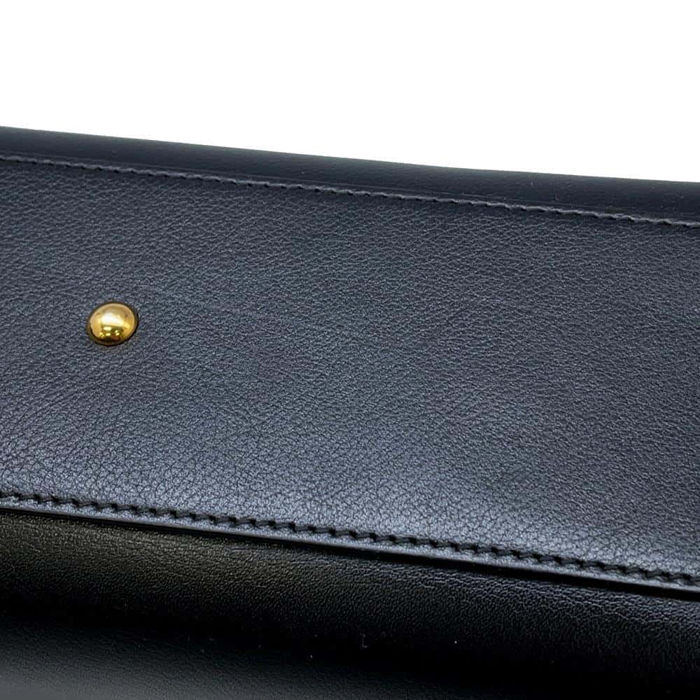 GUCCI Diana Bamboo 2awyHandbag Black 660195 Leather Size Small