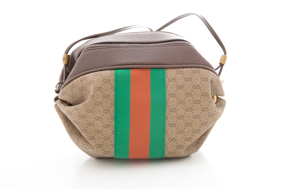 Gucci Brown Mini Vintage GG Supreme Monogram Cross-Body
