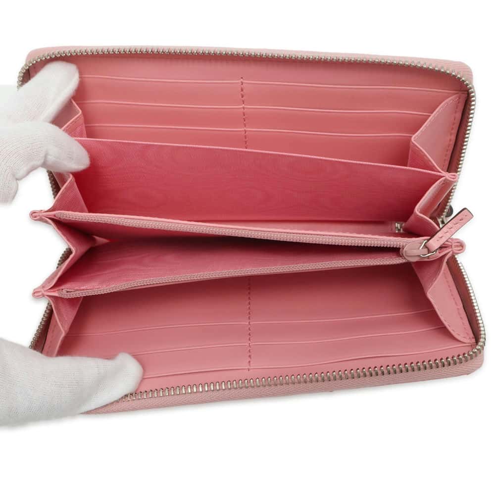 GUCCI GG Marmont Zip AroundNagazaiCloth Pink 443123 Leather