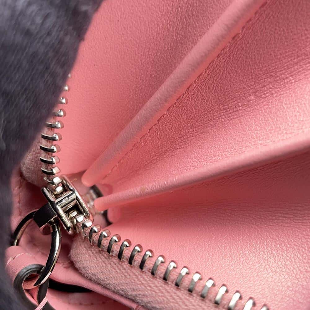 GUCCI GG Marmont Zip AroundNagazaiCloth Pink 443123 Leather