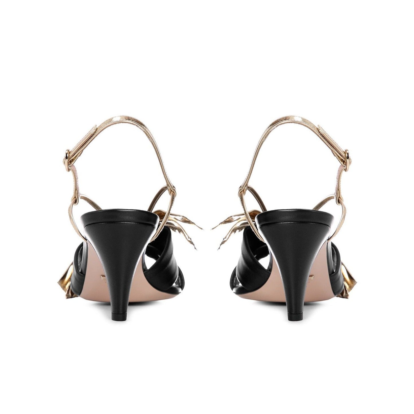 Gucci Leather Mid-heel Sandal With Bow in Black