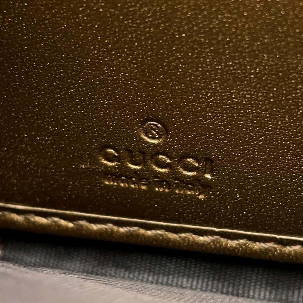 GUCCI MicroGuccissima Zip AroundNagazaiCloth Bronze 308005 Enamel