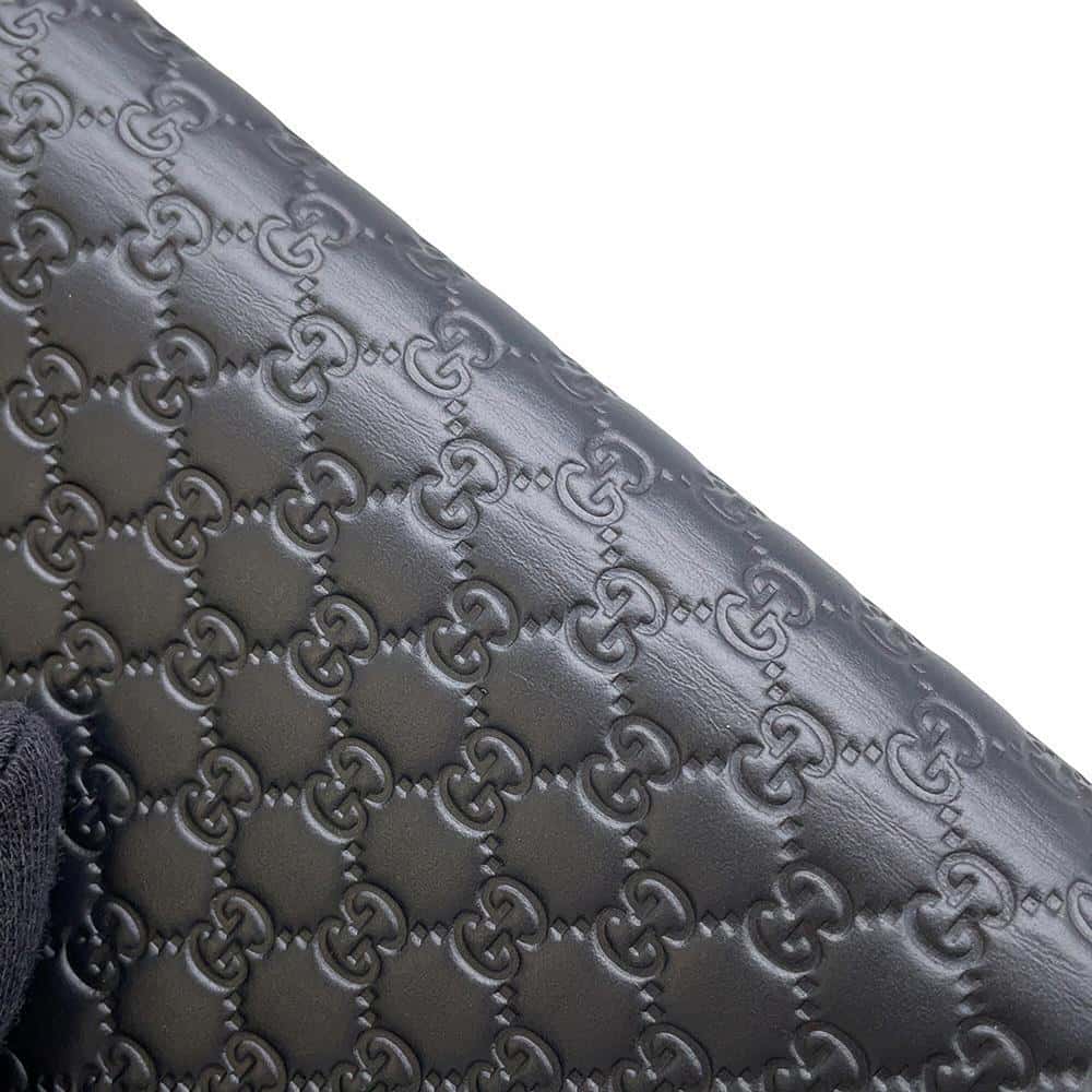 GUCCI MicroGuccissima Bifold Wallet Long Wealth Cloth Black 544479 Leather