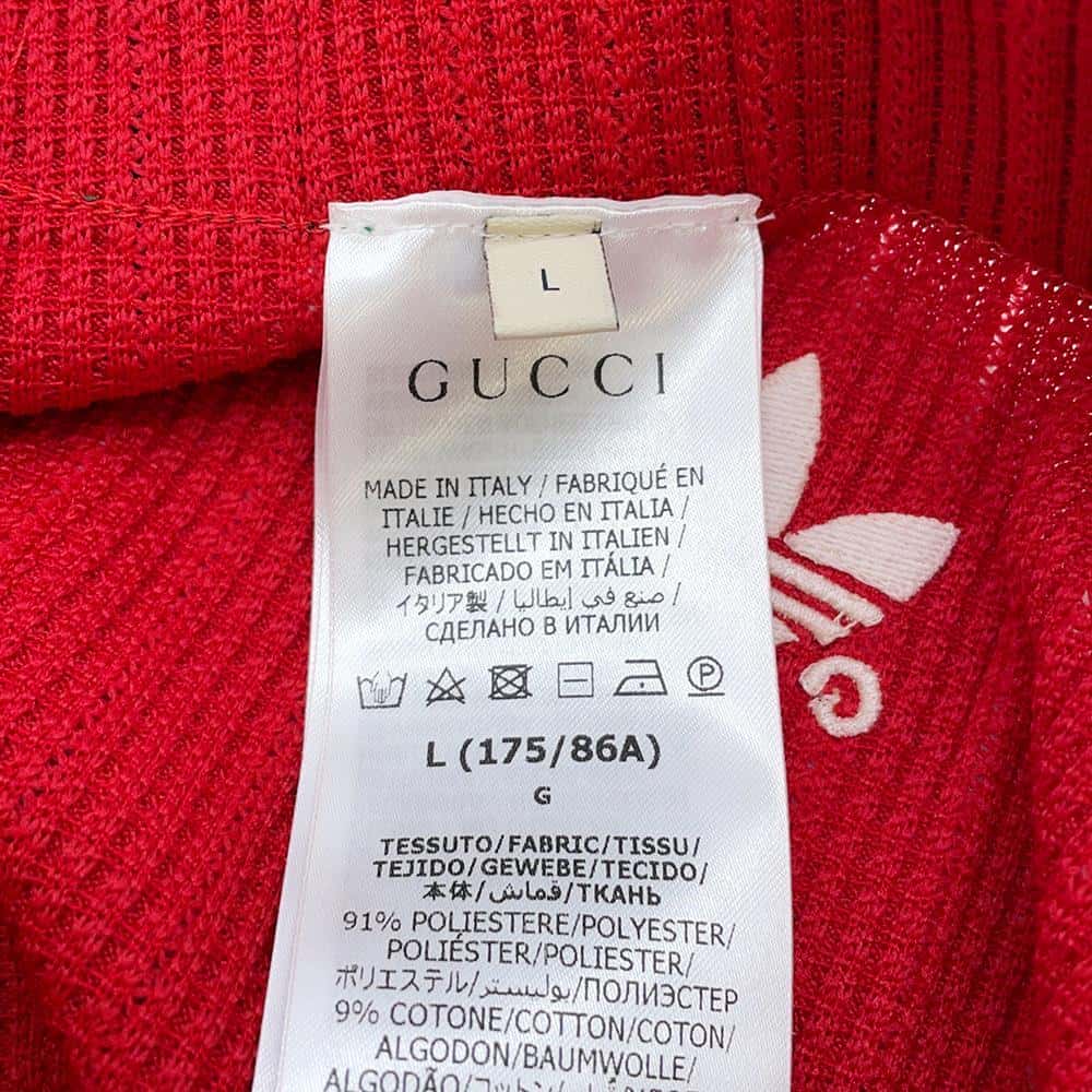 GUCCI GUCCI x adidas tracksuit pants Size L Red 700501 Polyester91% Cotton9%