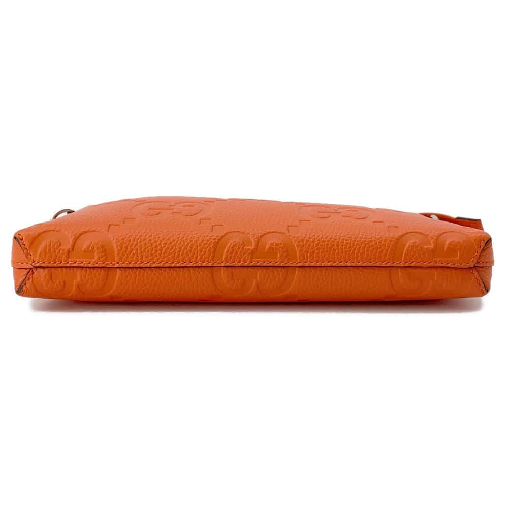 GUCCI jumbo GG messenger bag Orange 696009 Leather