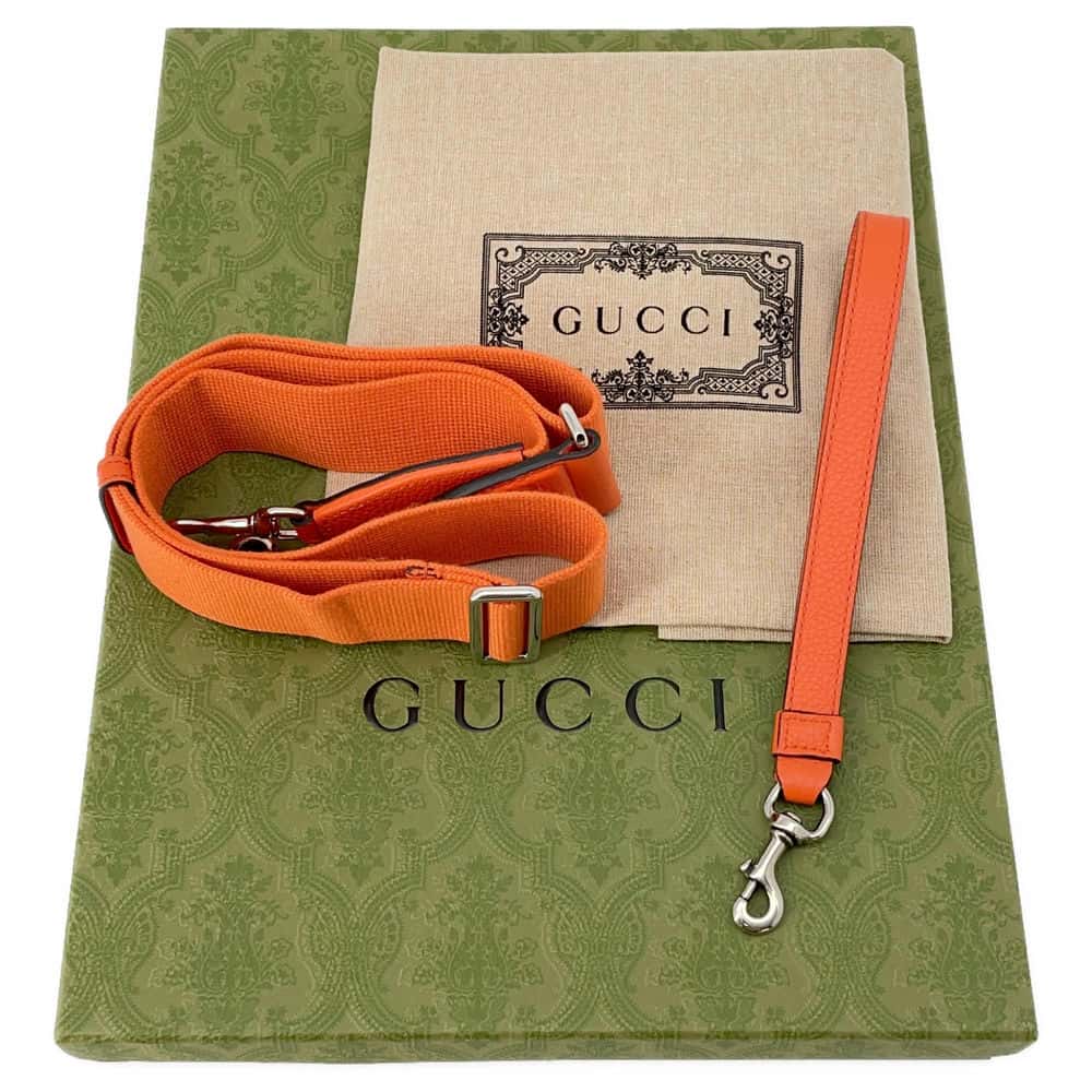 GUCCI jumbo GG messenger bag Orange 696009 Leather