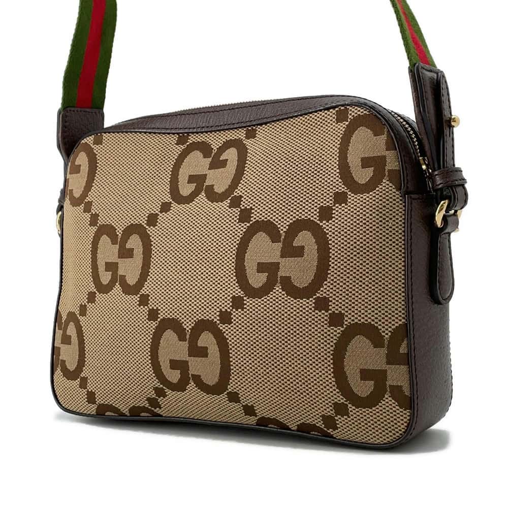 GUCCI jumbo GG messenger bag Beige 675891 Canvas Leather