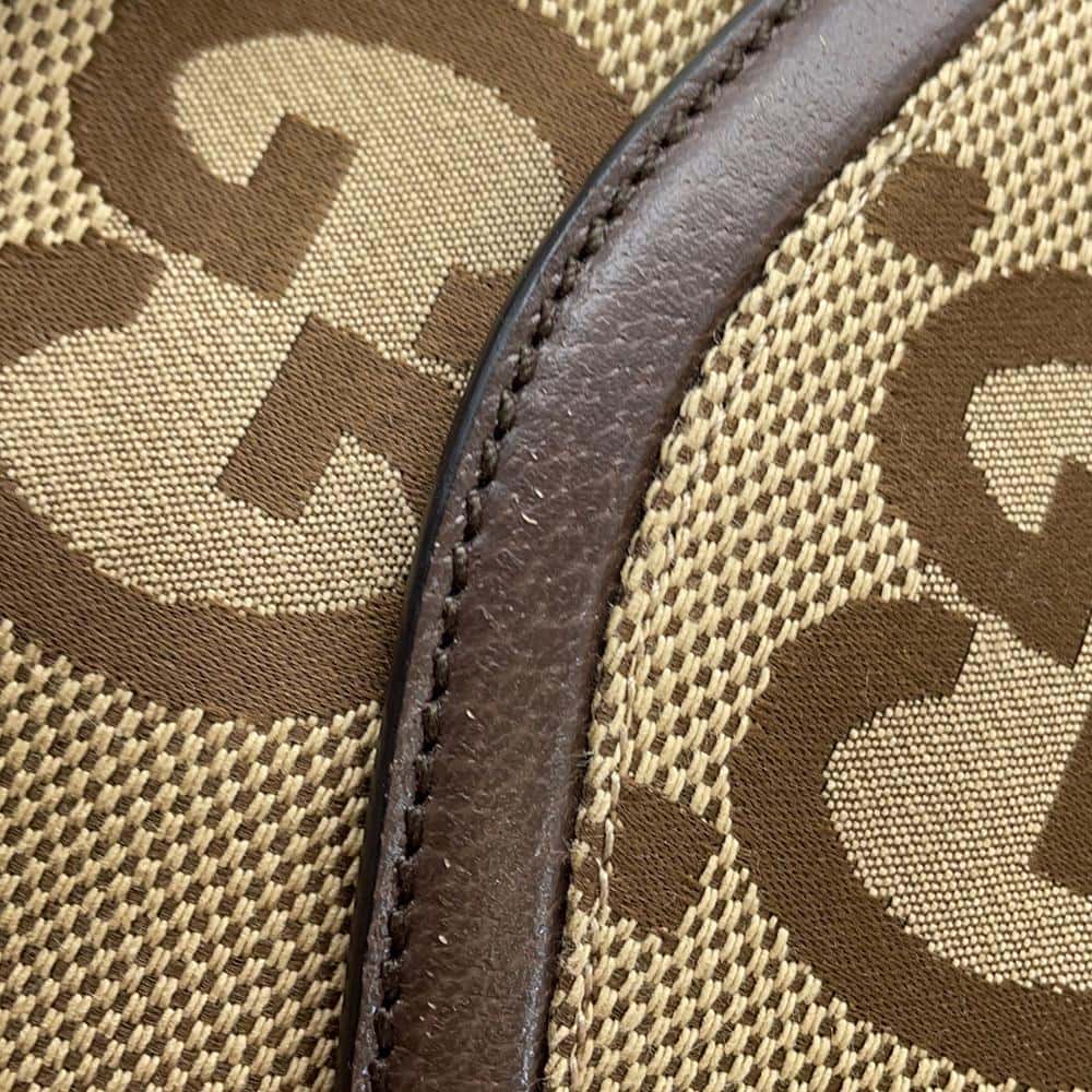 GUCCI jumbo GG messenger bag Beige 675891 Canvas Leather