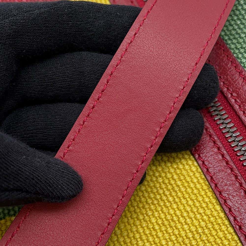GUCCI Baiadera Striped Waist Bag Multicolor 625895 Canvas Leather