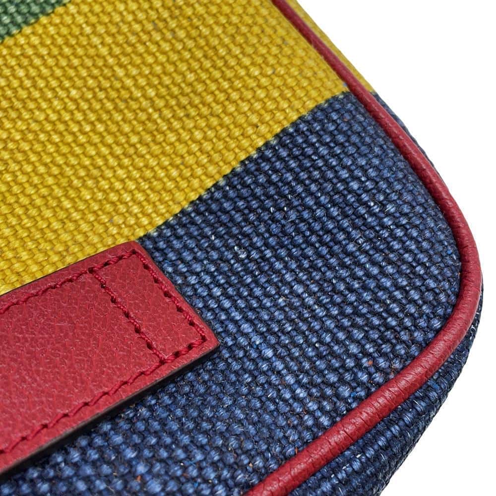 GUCCI Baiadera Striped Waist Bag Multicolor 625895 Canvas Leather