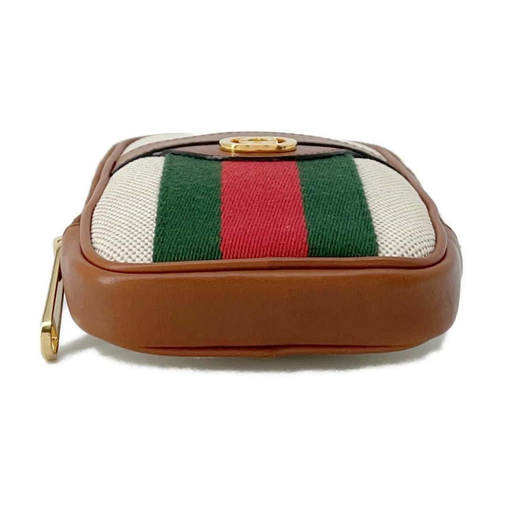 GUCCI Cherie Line Belt Bag Phone Case Beige/Brown 581519 Canvas Leather