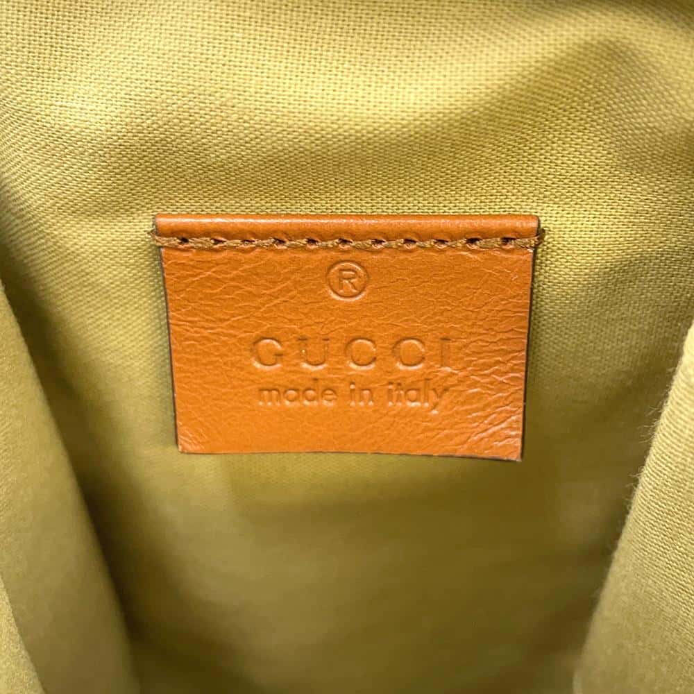GUCCI Cherie Line Belt Bag Phone Case Beige/Brown 581519 Canvas Leather