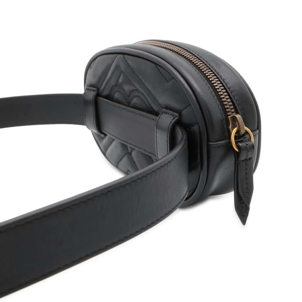 GUCCI GG Marmont belt bag Black 476434 Leather