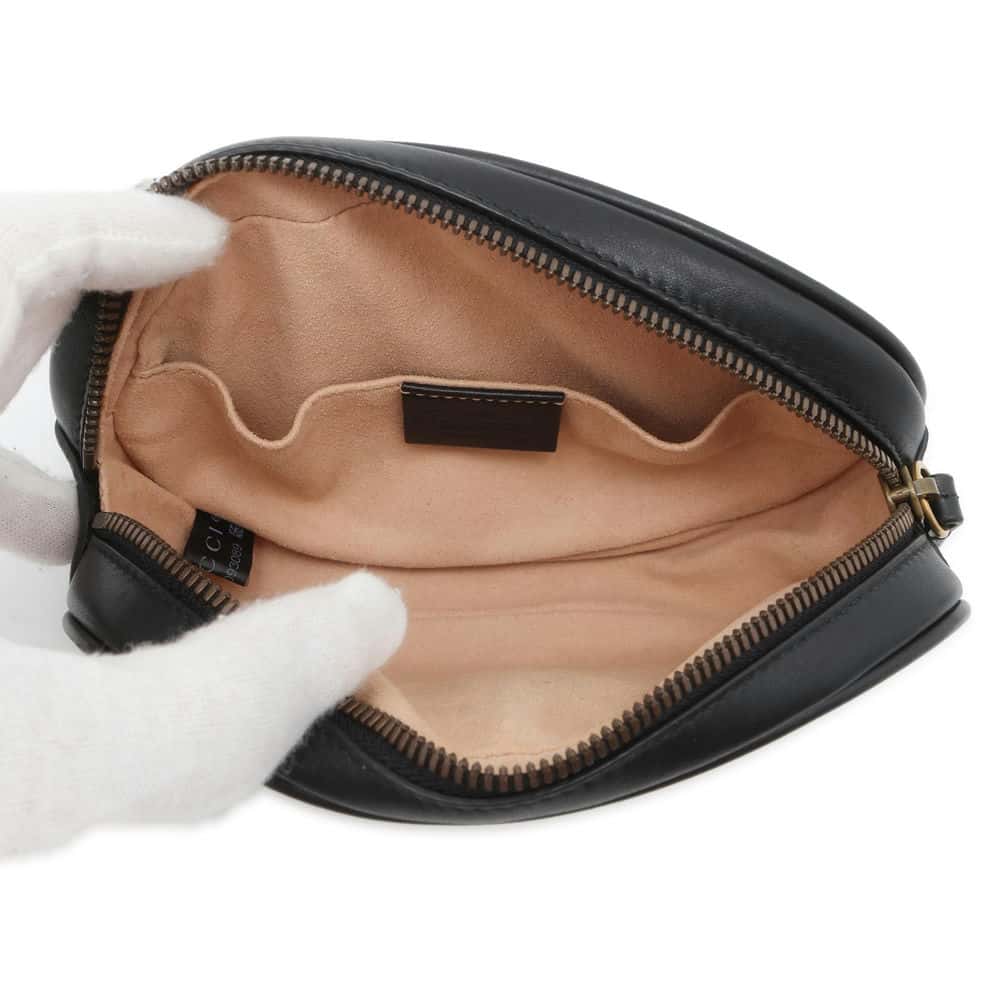 GUCCI GG Marmont belt bag Black 476434 Leather