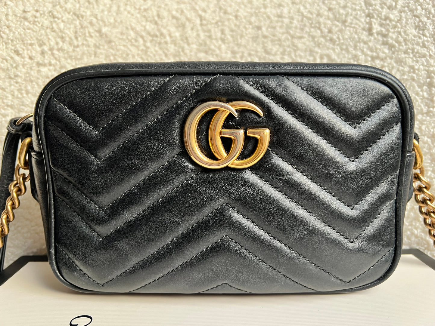 Gucci GG Black Marmont Mini Shoulder Bag (RRP £1,360)
