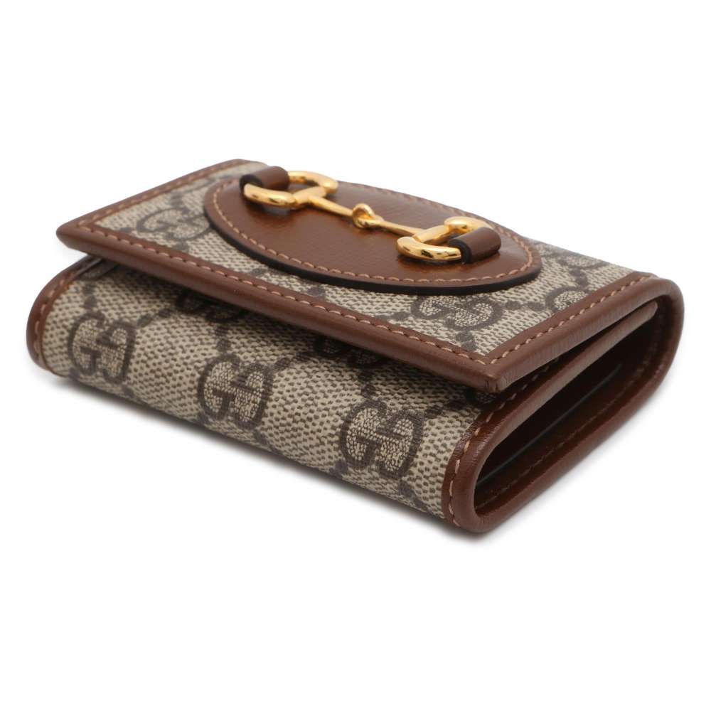 GUCCI Horsebit 6 Key Case Beige/Brown 671785 GG Supreme Canvas