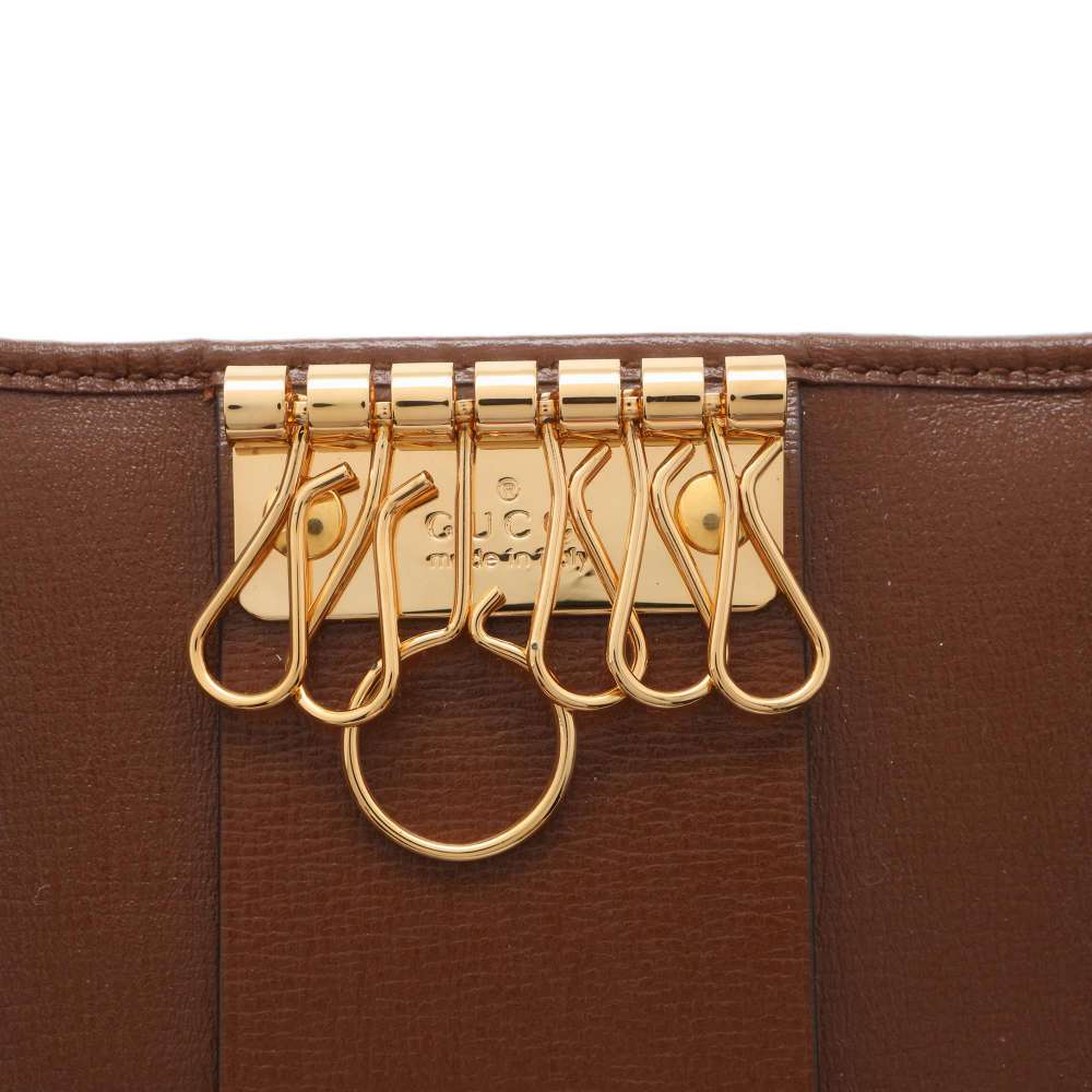 GUCCI Horsebit 6 Key Case Beige/Brown 671785 GG Supreme Canvas
