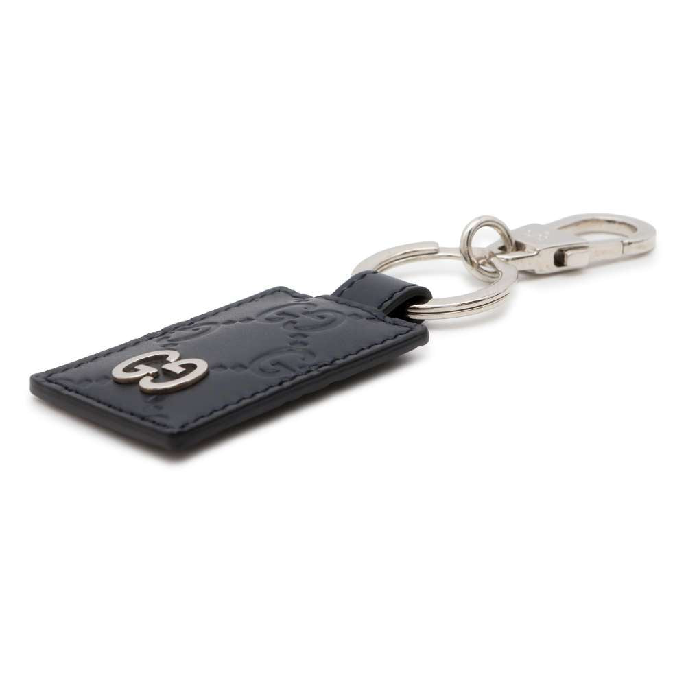 GUCCI key ring Black 478136 Leather