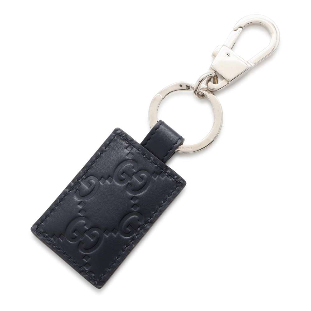 GUCCI key ring Black 478136 Leather