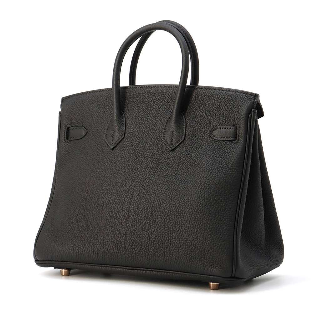 HERMES Birkin Black Togo Leather Size 25