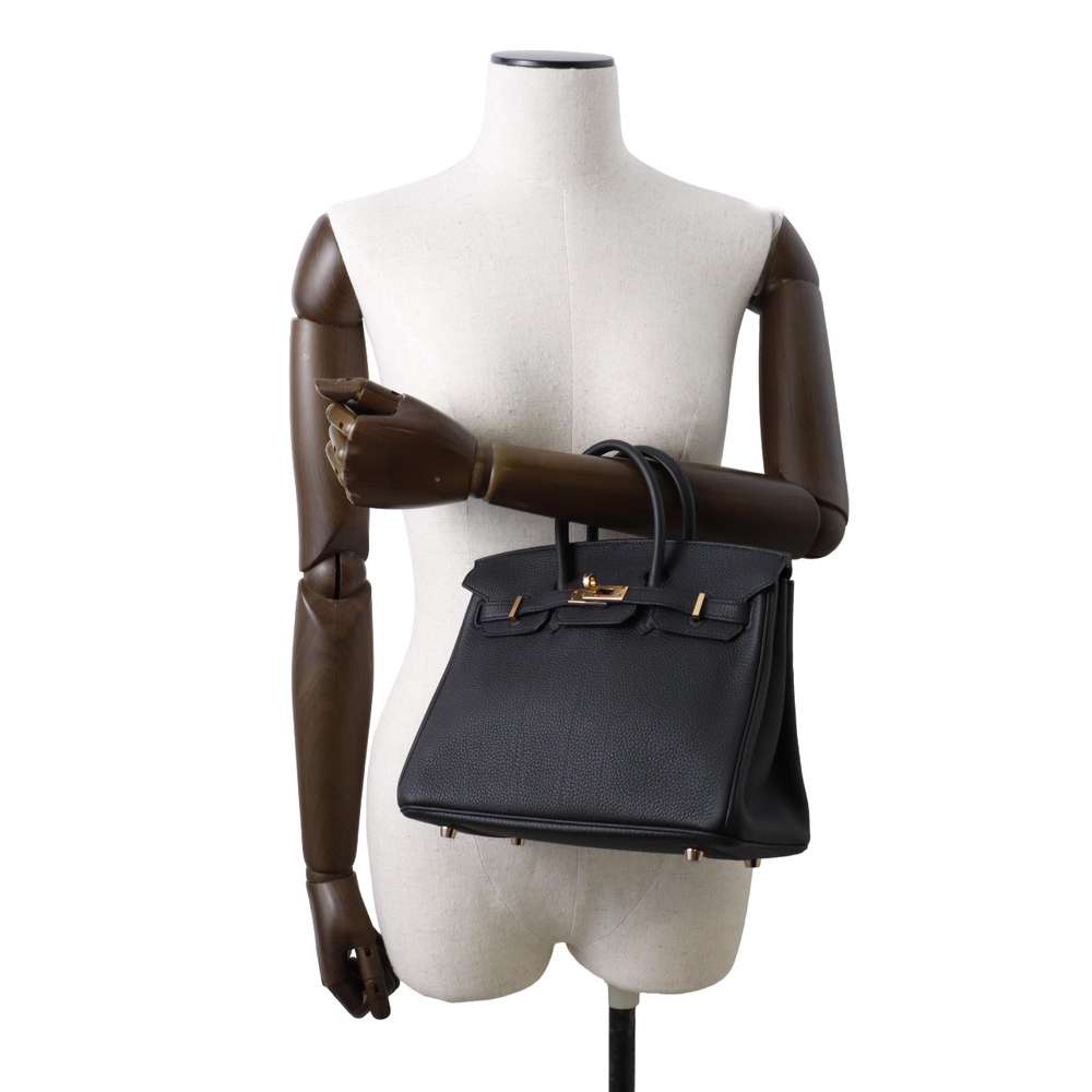 HERMES Birkin Black Togo Leather Size 25