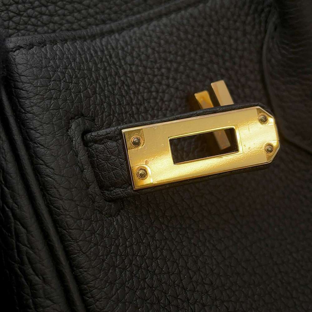 HERMES Birkin Black Togo Leather Size 25