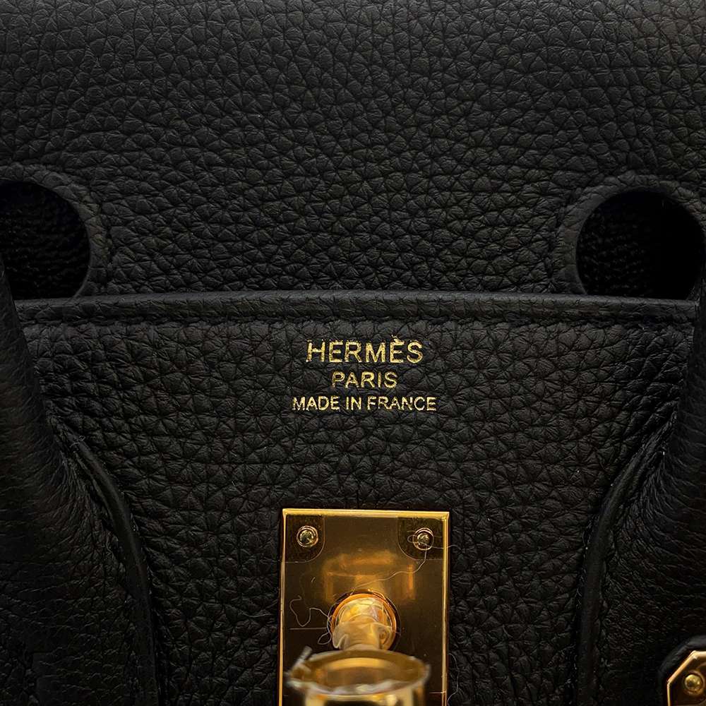 HERMES Birkin Black Togo Leather Size 25