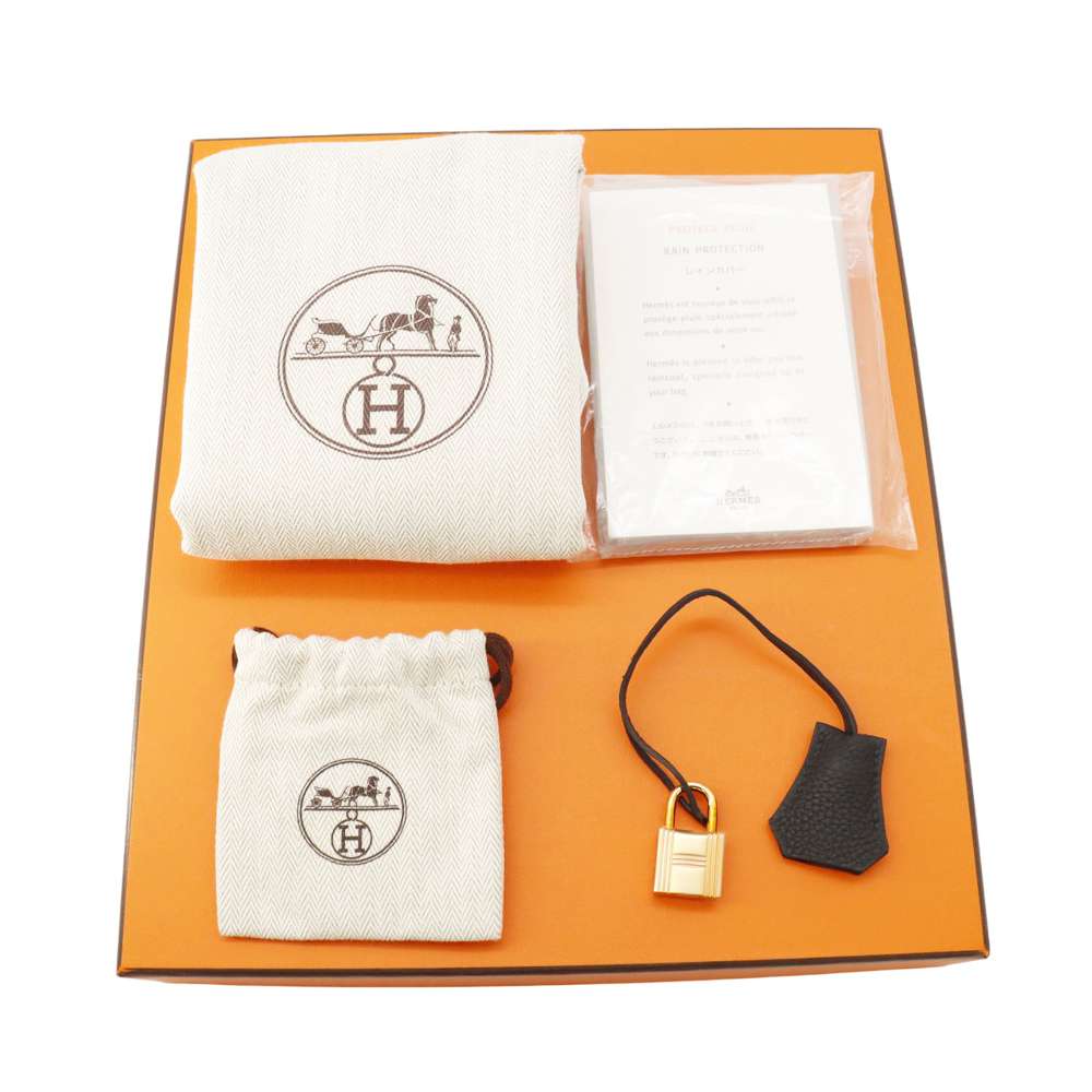 HERMES Birkin Black Togo Leather Size 25