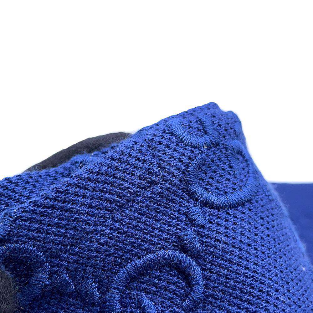 GUCCI GG Stretch Cotton Polo Shirt Size XS Blue 598956 Cotton93% Polyurethane7%