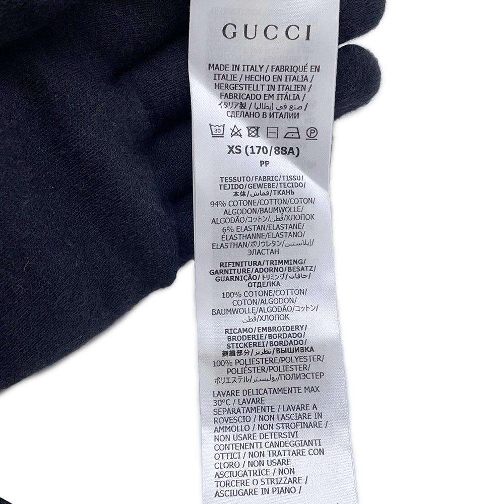 GUCCI Cotton pique polo shirt Size XS White/Blue 737667 Cotton94% Polyurethane6%