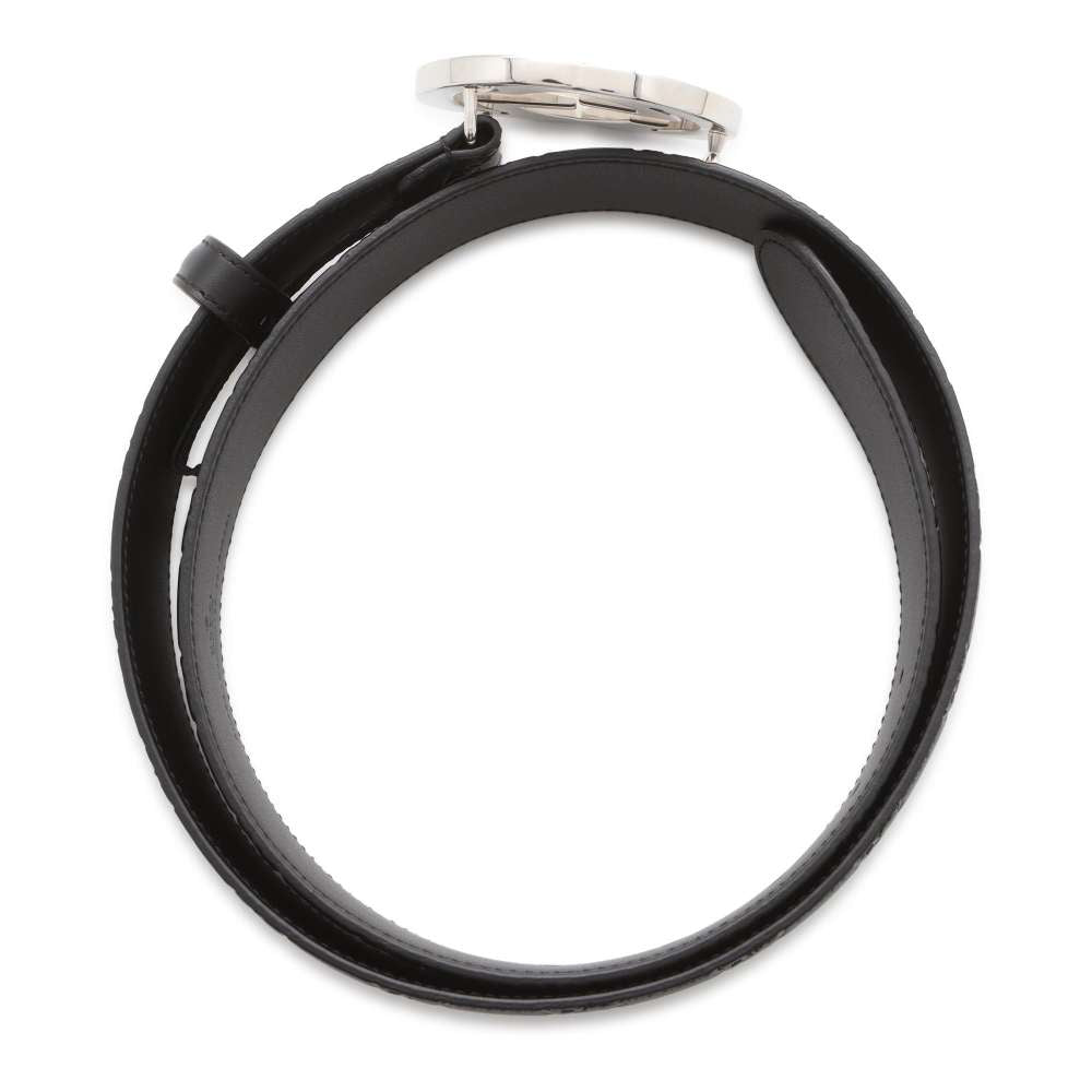 GUCCI Signature Leather Belt Black 411924 Leather Size 90