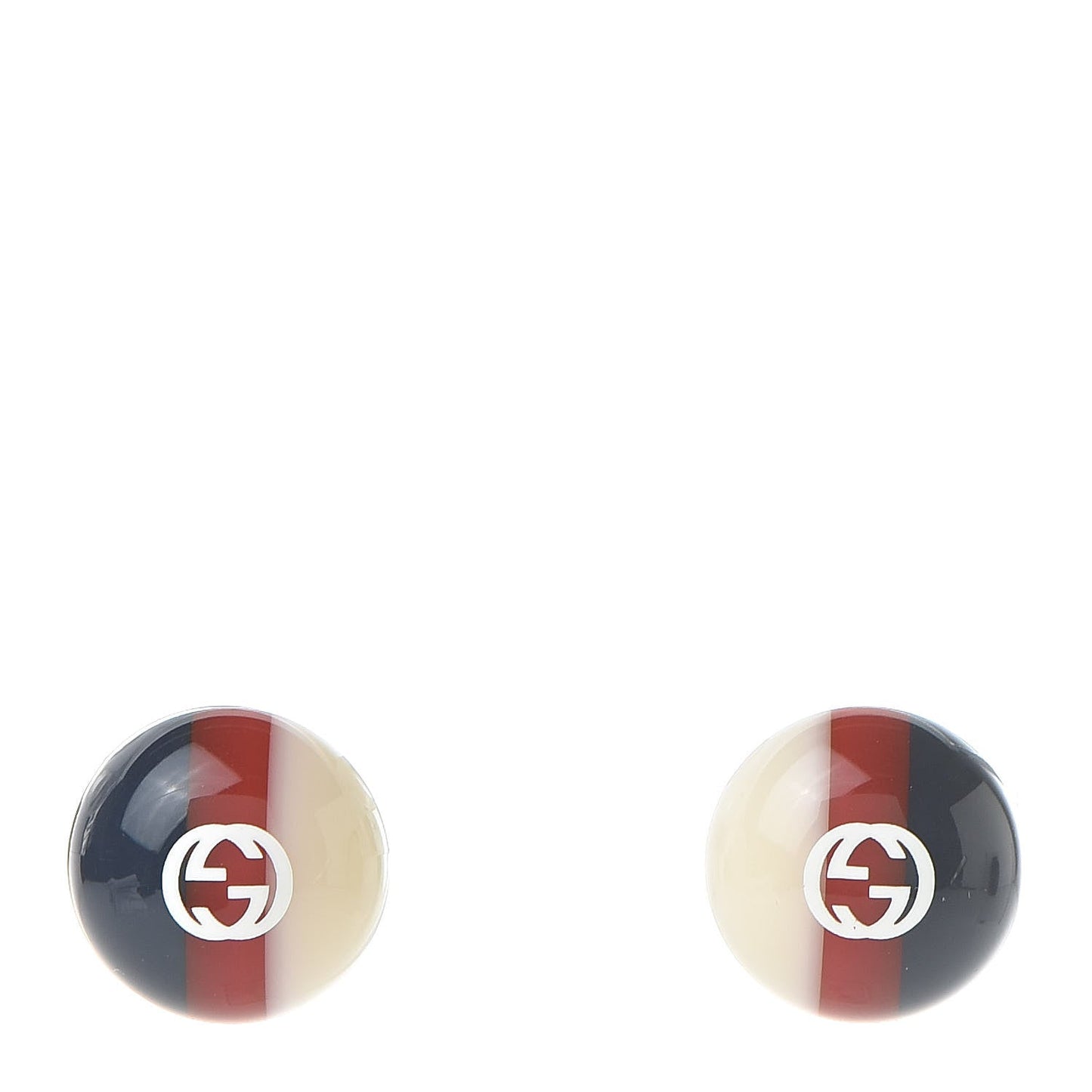Gucci Sylvie Resin Web Stud Earrings in Blue and Red