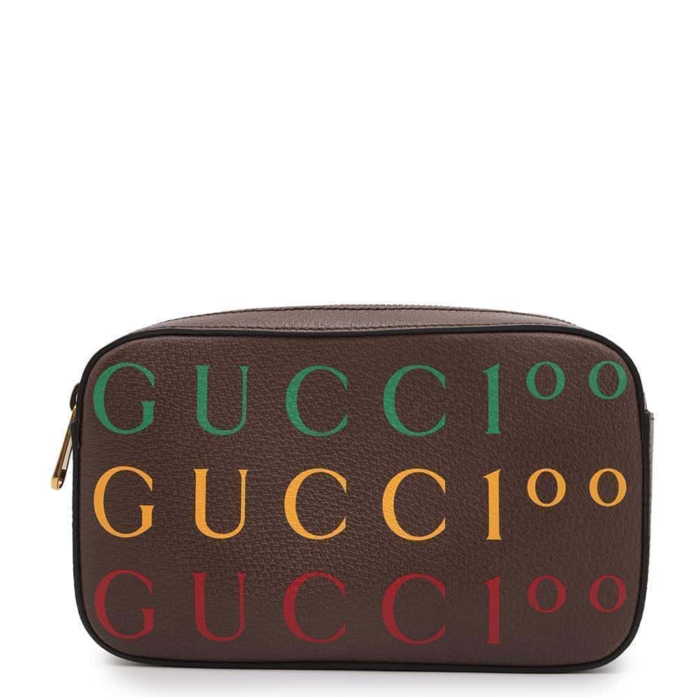 GUCCI Belt Bag 100th Anniversary Limited Edition Brown 602695 Leather
