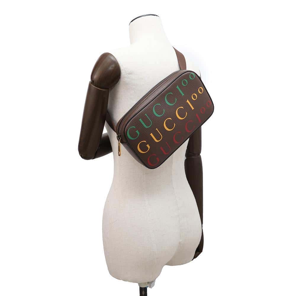 GUCCI Belt Bag 100th Anniversary Limited Edition Brown/Multicolor 602695 Leather