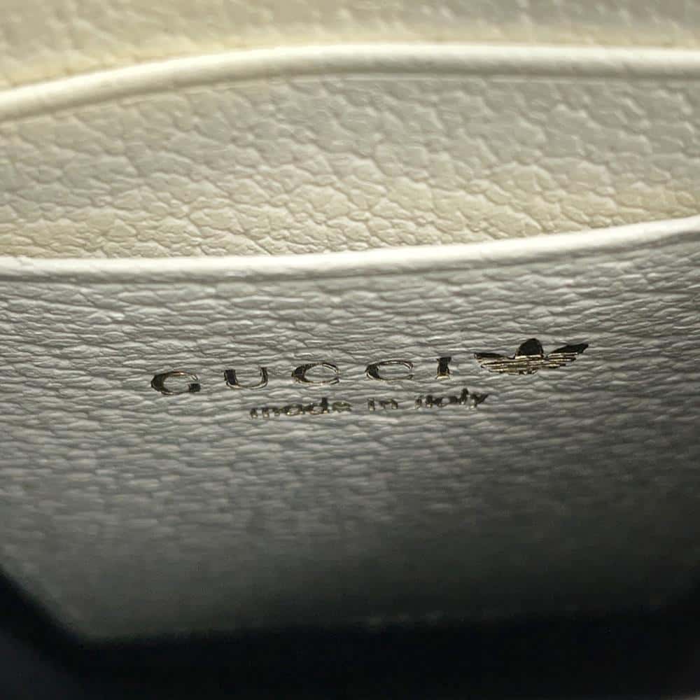 GUCCI Adidas collaboration phone case Black/White 702203 Leather