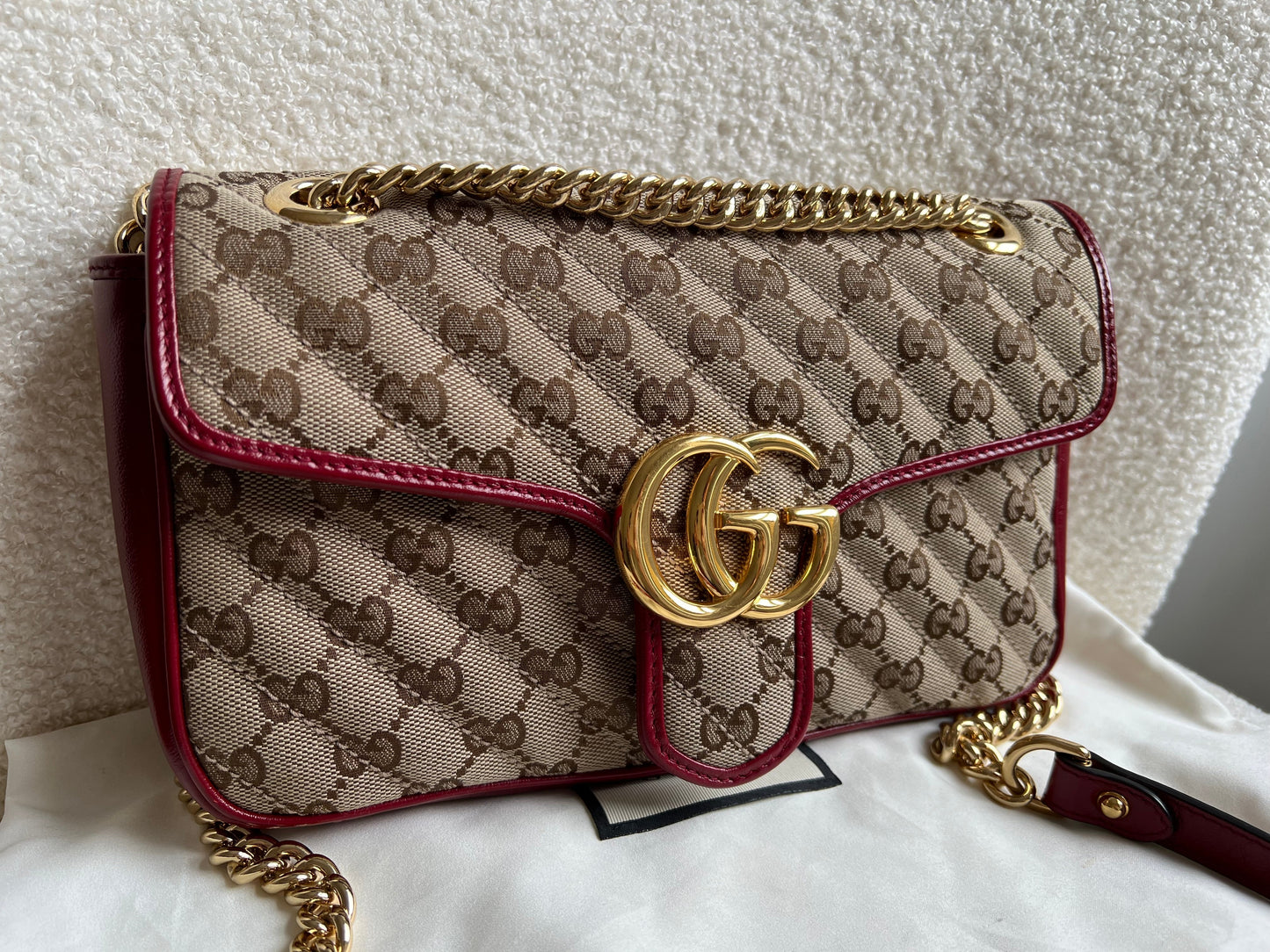 Gucci GG Beige Marmont Small Shoulder Bag (RRP £1,570)