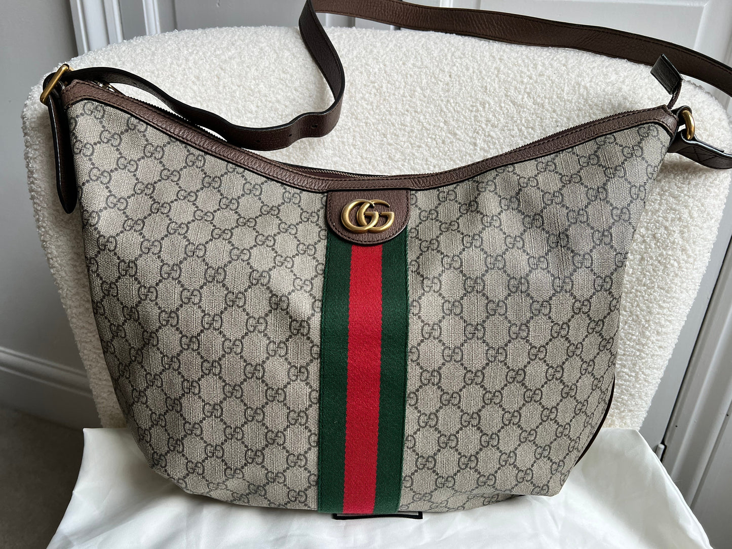 Gucci GG Supreme Ophidia Large Shoulder Bag (RRP £1090)