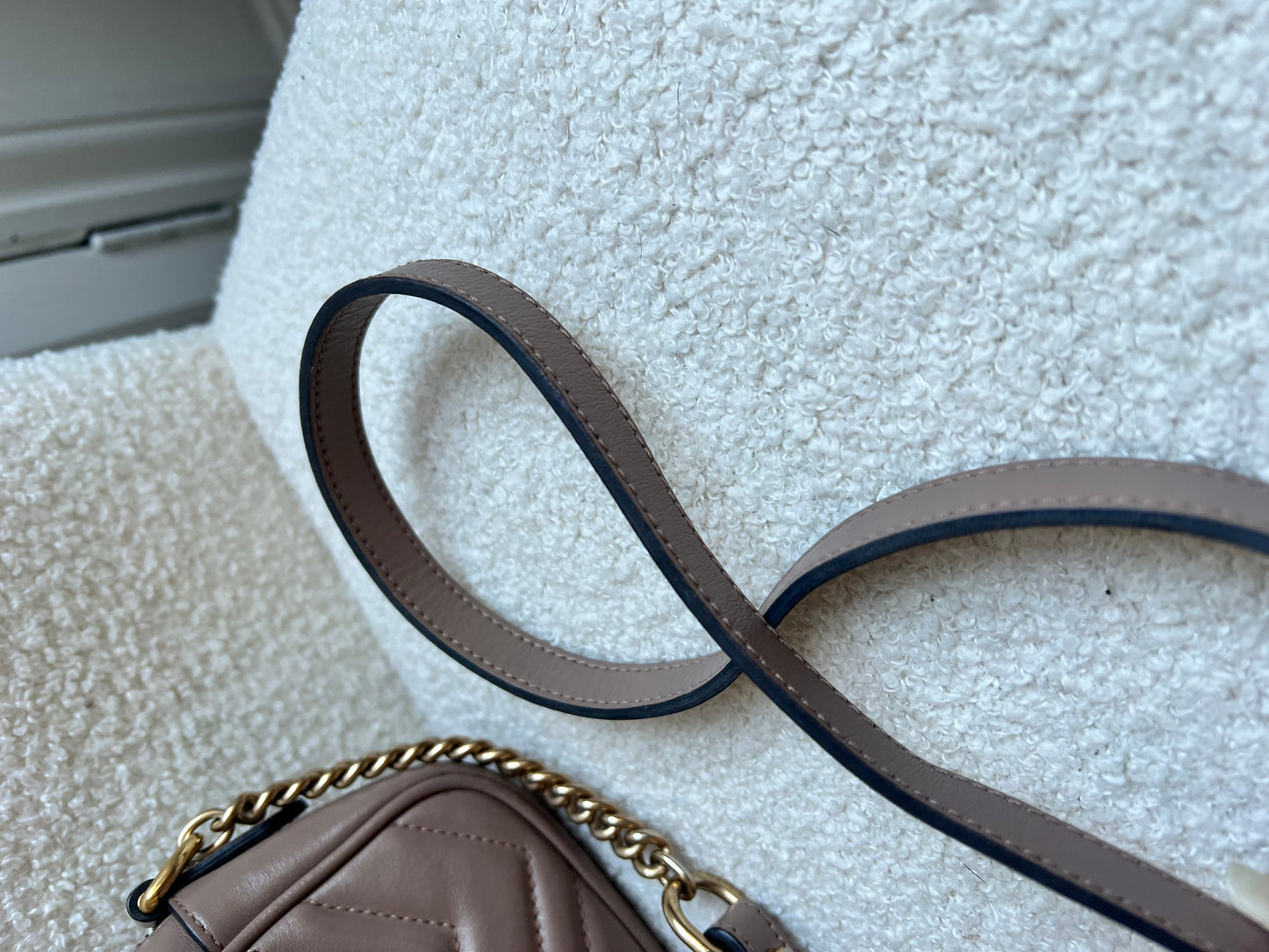 Gucci GG Dusty Pink Marmont Mini Shoulder Bag (RRP £1,360)