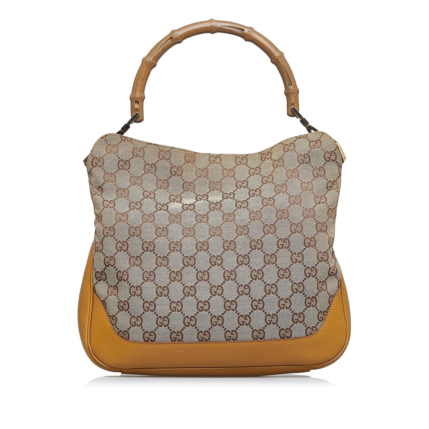 GUCCI GG Canvas Bamboo Web Satchel