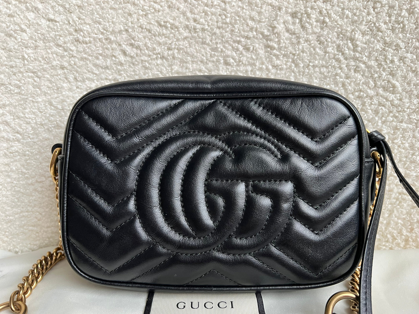 Gucci GG Black Marmont Mini Shoulder Bag (RRP £1,360)