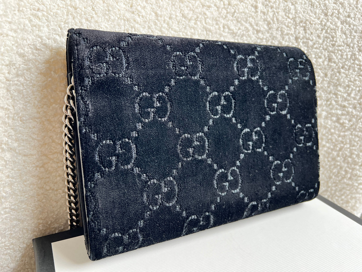Gucci Black Velvet Dionysus Mini Chain Bag