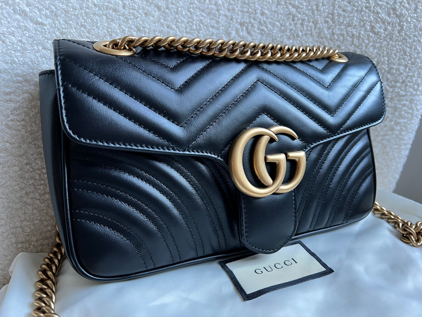 Gucci GG Black Marmont Small Shoulder Bag (RRP £2070)