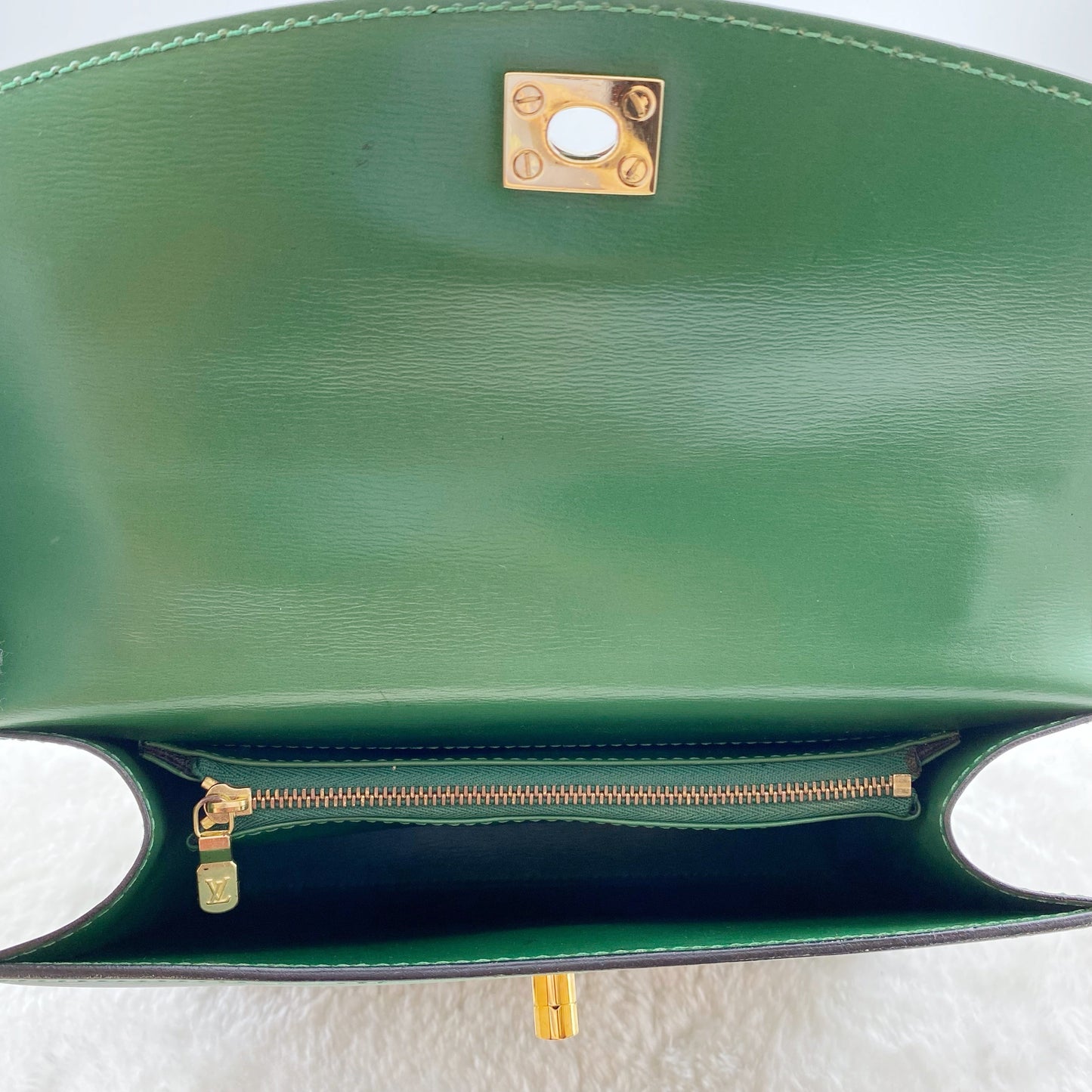 Louis Vuitton Green Leather Marlesherbes Bag